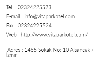 Vita Park Otel iletiim bilgileri